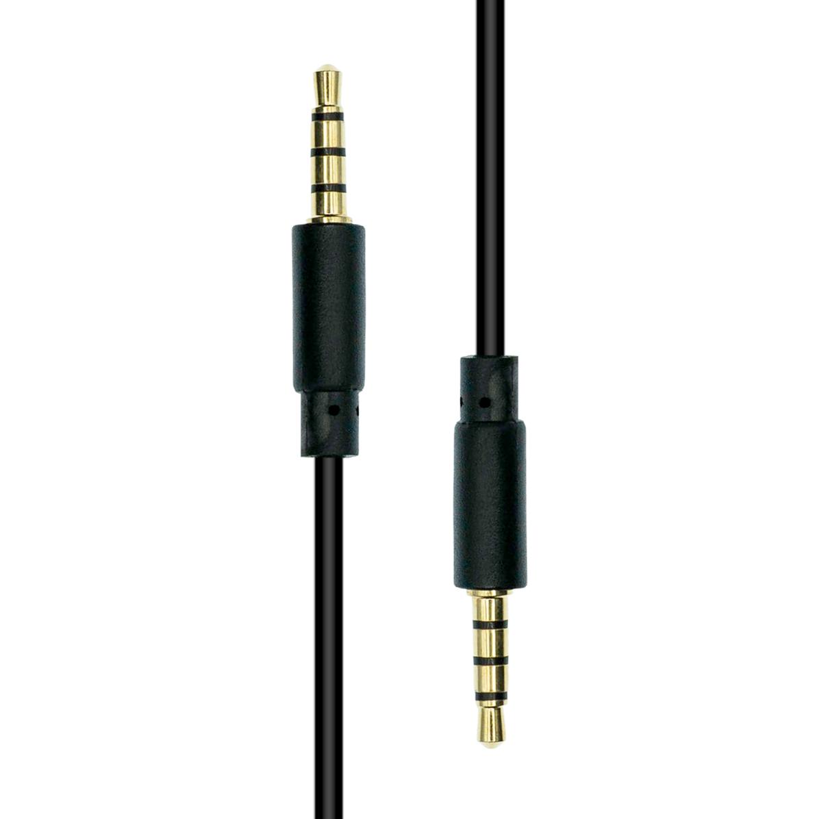 Thumbnail - ProXtend Mini-Jack 4-Pin Slim Cable M-M Black 0.5M (0.50 m), Audio Kabel