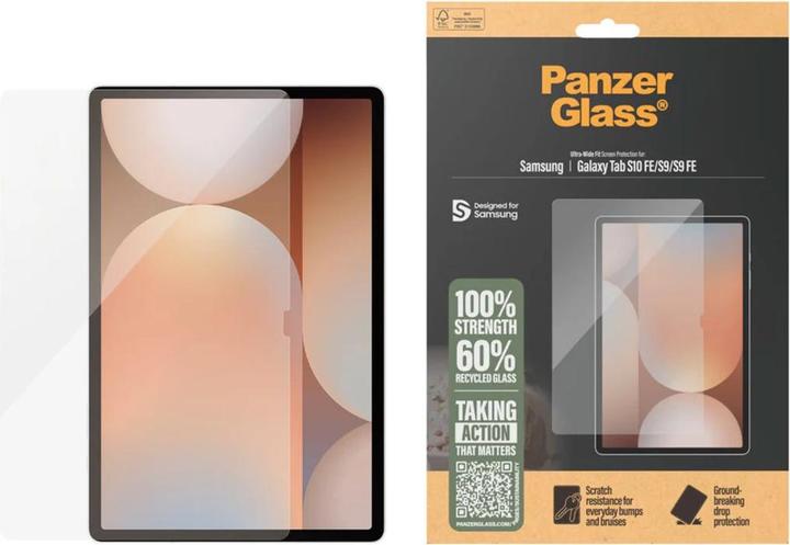 Actual product image PanzerGlass Displayschutz Samsung Galaxy Tab S10 FE | S9 5G | S9 FE 5G | Ultra-Wide Fit (1 Piece)