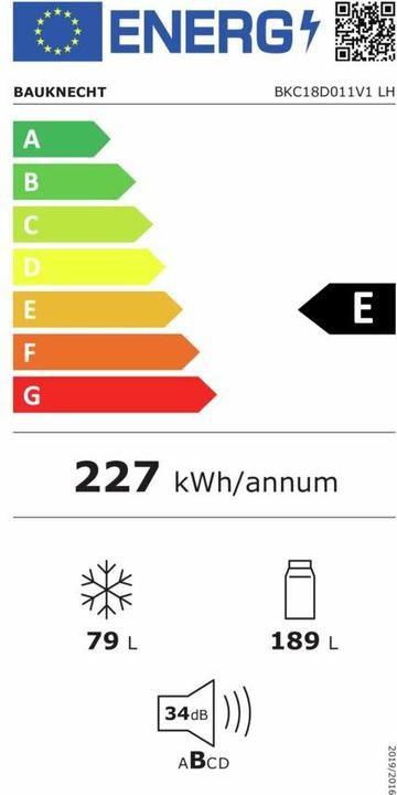 Energy Label Bauknecht BKC18D011V1 LH (189 l)