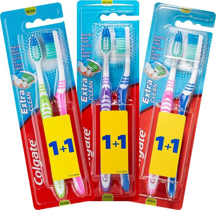 Actual product image Colgate Szczoteczka DUO Extra Clean Średnia 2szt (Medium, 2x)