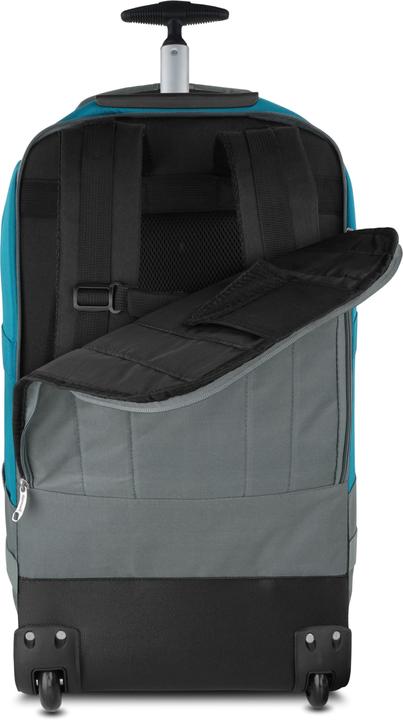 Actual product image Normani Reisetasche „Melano“ mit Rucksackfunktion und Regenüberzug Grau/Petrol (60 l)