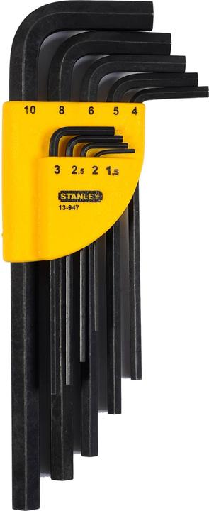Actual product image Stanley Lug spanner for hexagon socket screws, set 9 pieces, 1.5 to 10mm