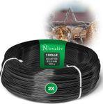Image du produit Novaliv 120 Meter Aluminiumdraht 2mm Schwarz, Basteldraht ideal als Biegedraht zum basteln, Vielseit (60 m)