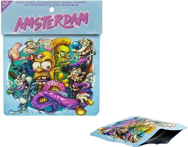 Actual product image G-Rollz Amsterdam Stoned Smellproof Bags 90 x 80mm 10pcs