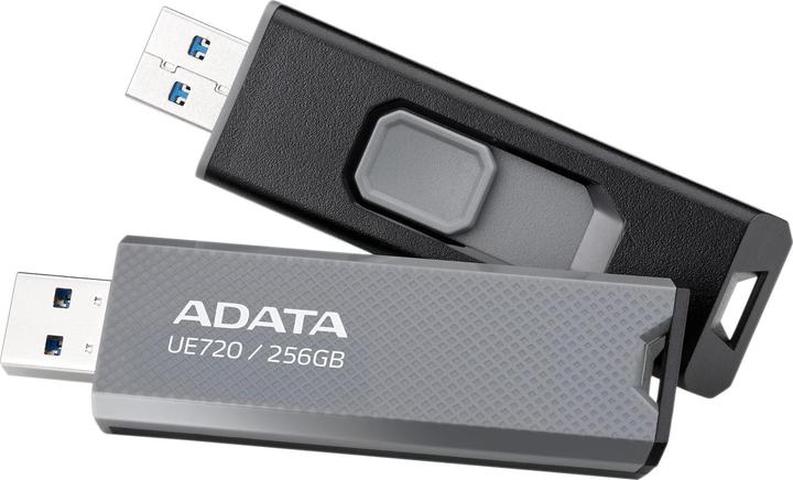 Actual product image Adata USB 256GB UE720 3.2 Gen2 Grey (256 GB, USB-A, USB-C)