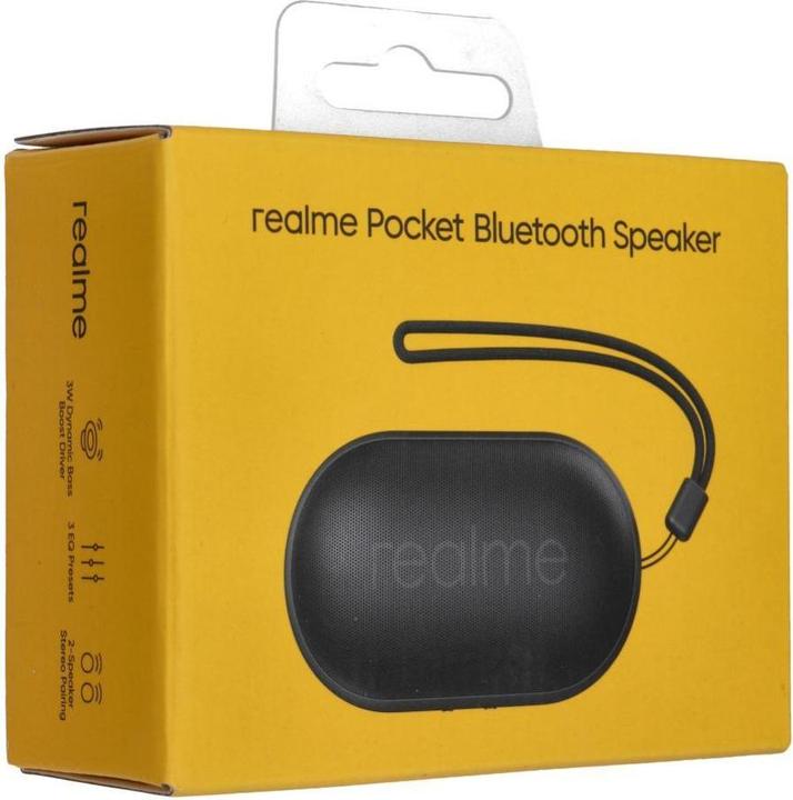 Actual product image realme Pocket Bluetooth Speaker Szary | Głośnik przenośny | Bluetooth 5.0, IPX5, USB-C (6 h)