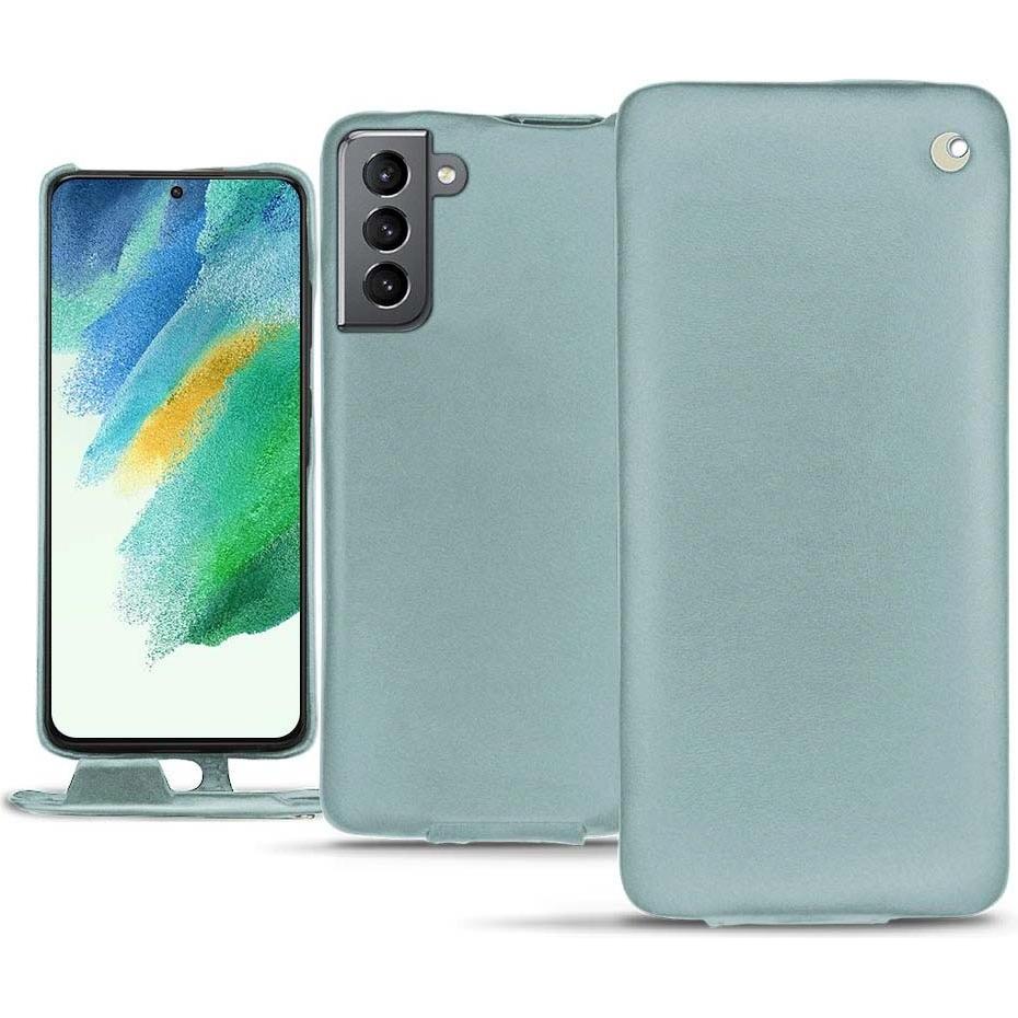 Thumbnail - Noreve Lederschutzhülle vertikal (Samsung Galaxy S21 FE), Smartphone Hülle, Blau