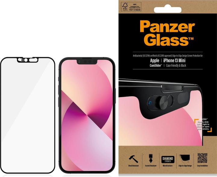 PanzerGlass Screen protector CF Cam Slider AB (1 pcs., Apple iPhone 13 mini)