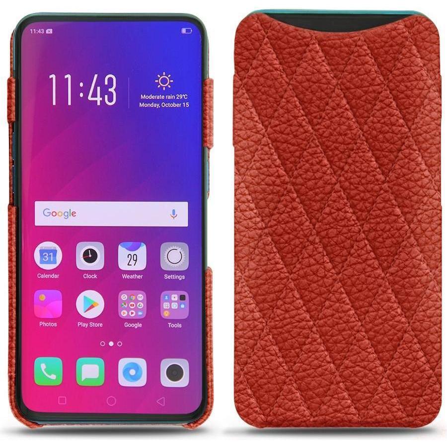 Noreve Lederschutzhülle (Oppo Find X), Smartphone Hülle, Orange