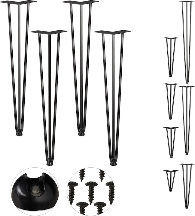 Immagine prodotto Relaxdays Set di 4 gambe di tavolo a forcina