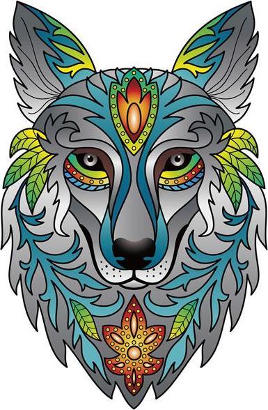 Image du produit Eureka 2D RainboWooden Puzzle Loup (180 pièces)