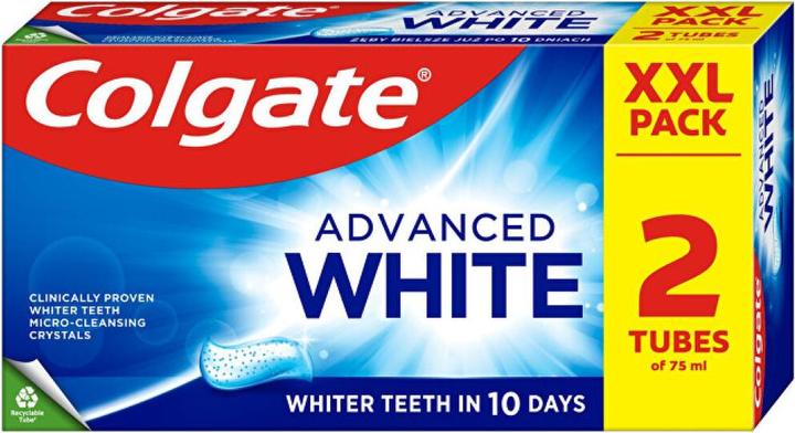 Image du produit Colgate Advanced White Whitening Anti-Stain Toothpaste 2x75 ml (75 ml)