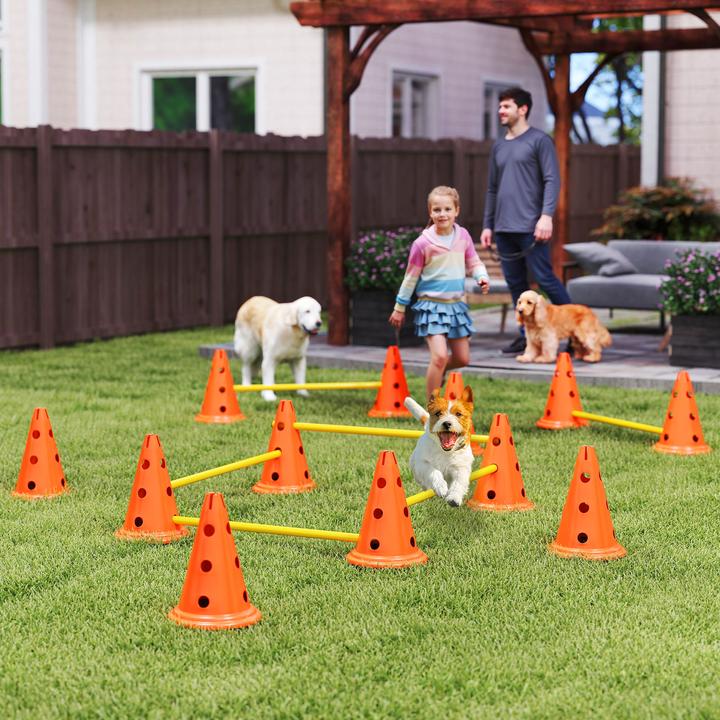 Produktbild PawHut Hund Agility Set Kunststoff Orange (Agility)