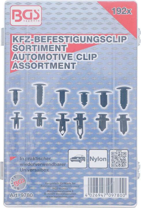 Actual product image BGS Car mounting clip range