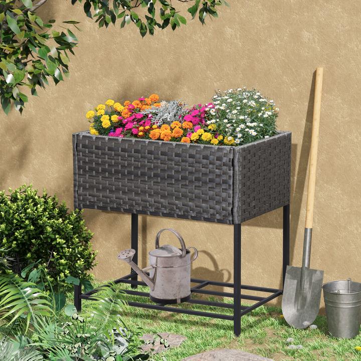 Produktbild Outsunny Hochbeet mit Ablage