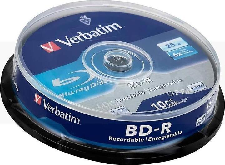 Actual product image Verbatim BD-R SL, 25GB, 10 spindle (10 x)