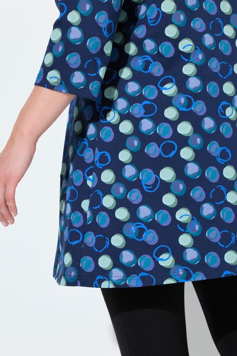 Produktbild Ulla Popken Longshirt, Punkte, A-Linie, V-Ausschnitt, 3/4-Arm (50, 52)