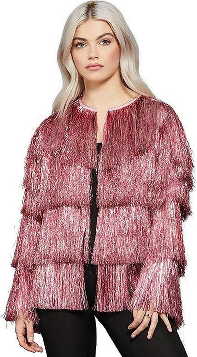 Produktbild Smiffys Lametta Festivaljacke pink (L, XL)