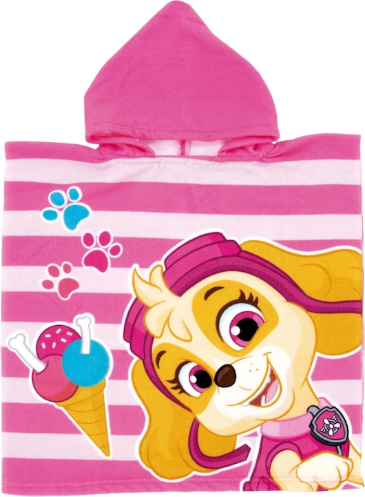 Poncho PAW Patrol Roze, 55x110cm