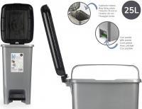 Actual product image Arte Regal plastic waste garbage can 25l recycle pedal black (25 l)