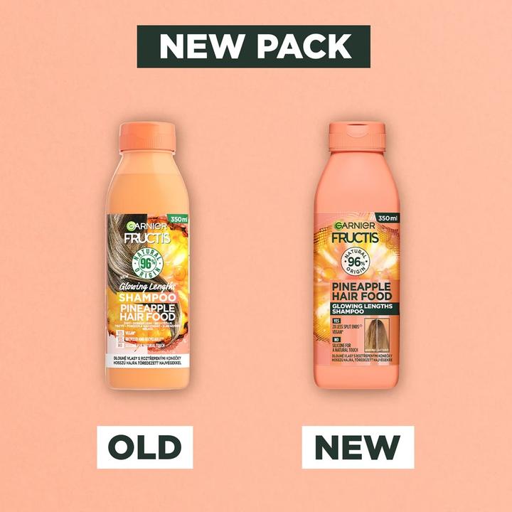 Actual product image Garnier Brightening shampoo for long hair Pineapple Hair Food (Shampoo) 350 ml (Liquid shampoo)