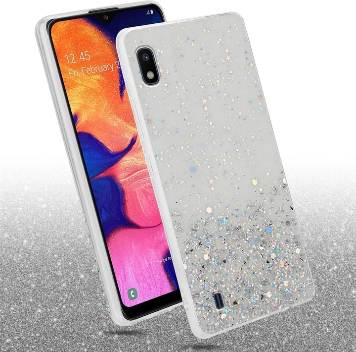 Actual product image Cadorabo TPU cover sparkling glitter (HTC One M10, Samsung Galaxy A10)