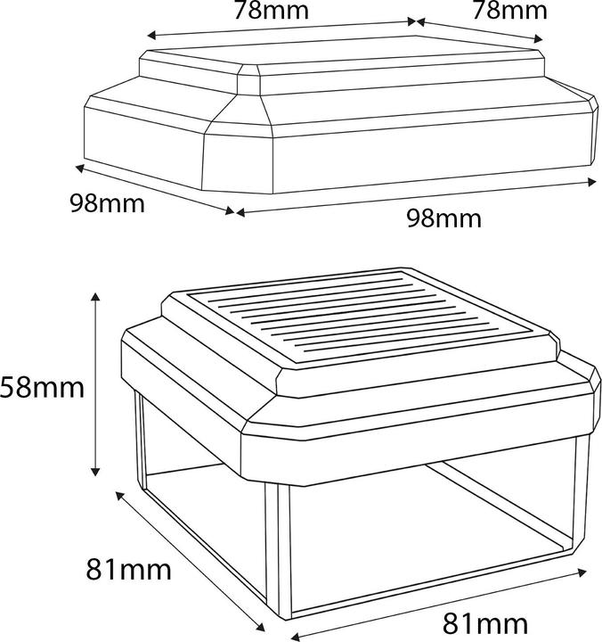 Productafbeelding Greenblue LED-Solarlampe für Pfosten GB127 WW