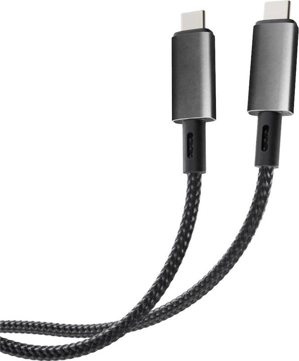 Produktbild Vivanco Longlife USB4.0 C-C Kabel, Metallstecker u. Nylon- geflecht, 5A / 240W, schwarz, 1,0m (1 m, USB 4.0)