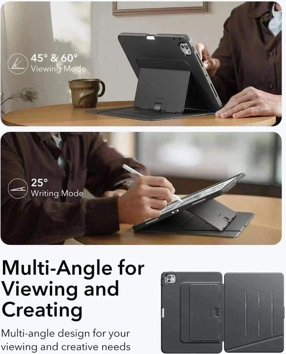 Image du produit ESR - Flip Hybrid (with Pencil Holder) - iPad Pro 13 (2024) / iPad Pro 13 (2025) - Black (Apple iPad Pro 13 2024, Apple iPad Pro 13 2025)