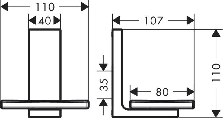 Immagine prodotto hansgrohe AXOR Universal Portasapone rettangolare, metallo, ripiano in vetro, 42605