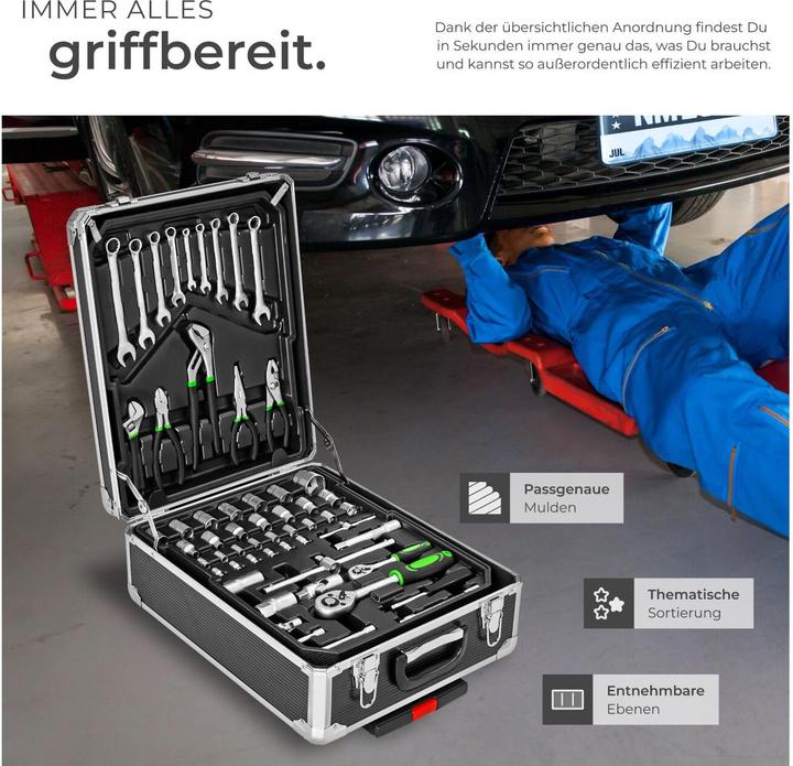Actual product image tectake Trolley Tool Case (1200 pieces)