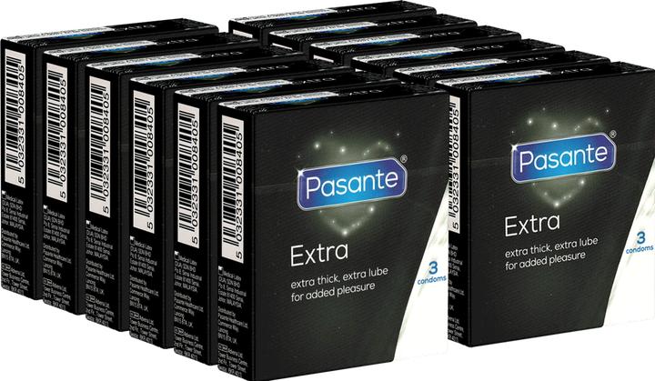 Produktbild Pasante Extra Safe» (Vorteilspack!) 12x3 extra starke Kondome für härtere Beanspruchungen (36 Stk.)