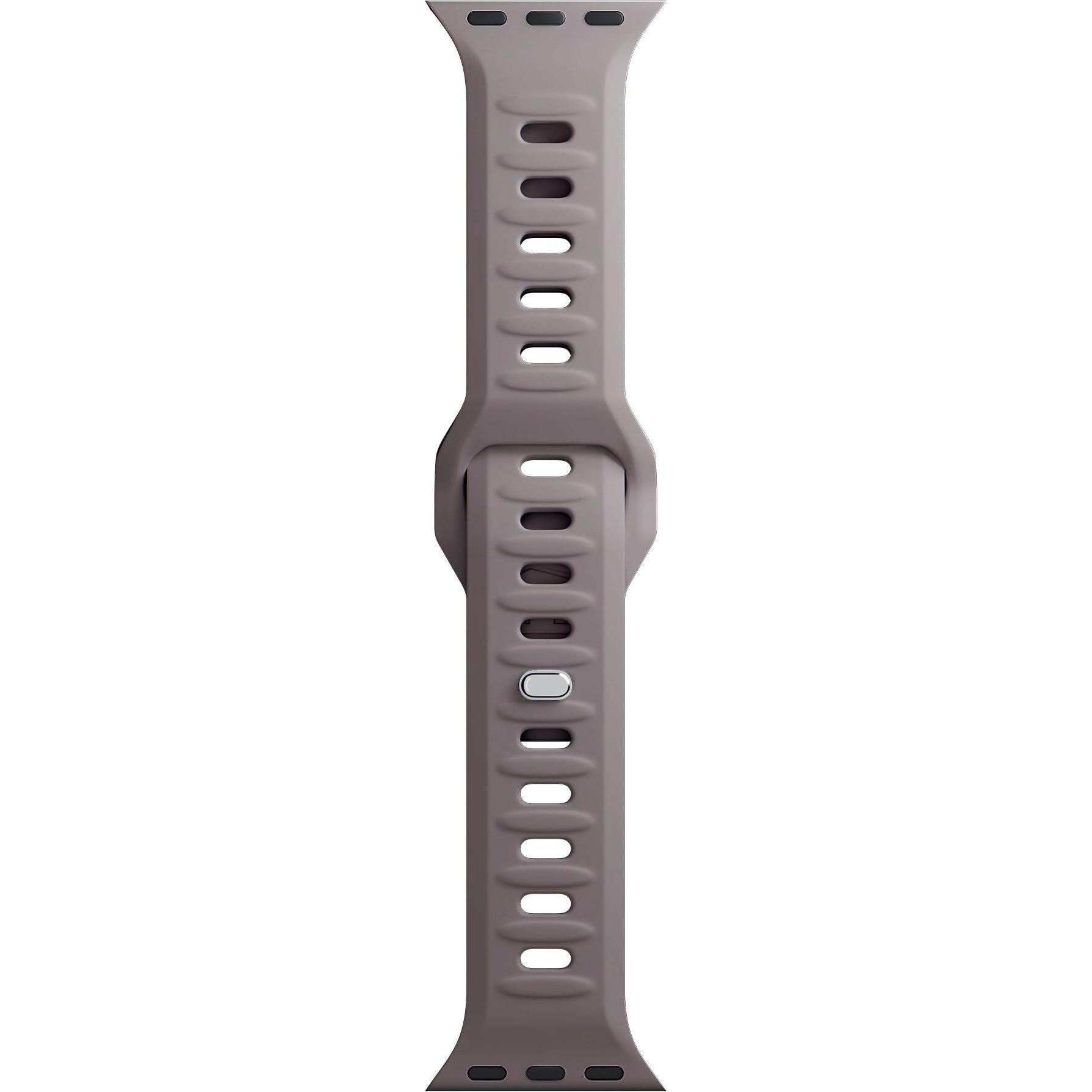 3MK Silicone Watch Strap brązowy/taupe dla Apple Watch 42/44/45/49mm (Silikon, Edelstahl, 3, 4, 9, Ultra), Uhrenarmband,...
