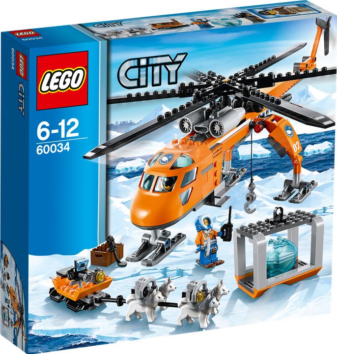 Actual product image LEGO City Arctic Helicopter with dog sled (60034, LEGO City)