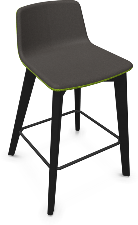Dark grey, Black, Light green melange, Ash stained black
