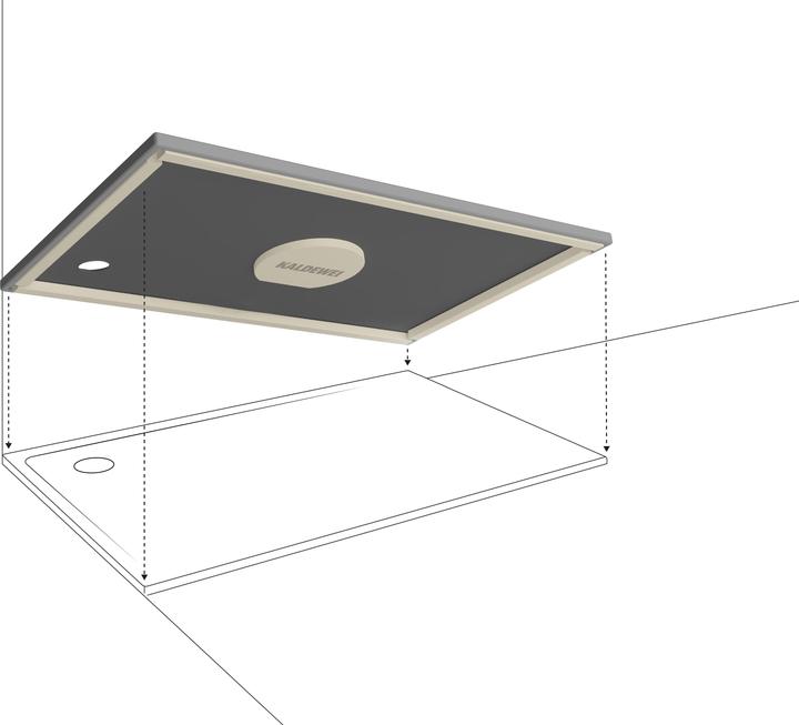 Actual product image Kaldewei Superplan Zero shower tray with tub support extra flat, 1400x800mm, 35764798