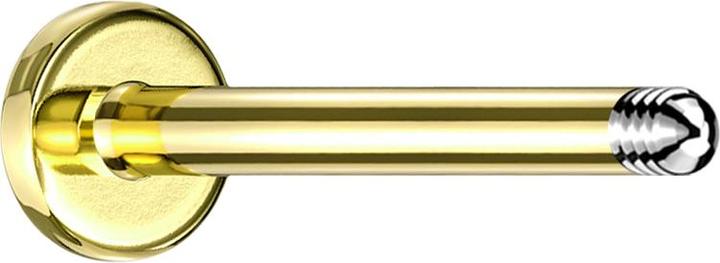 Image du produit Star Piercing Micro tige Labret dorée (sans laiton, Acier chirurgical 316L)