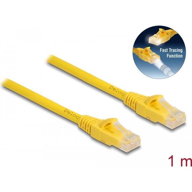 Delock RJ45 Kabel Cat.6A U/UTP Fast Tracing 1 m (U/UTP, CAT6a, 1 m), Netzwerkkabel