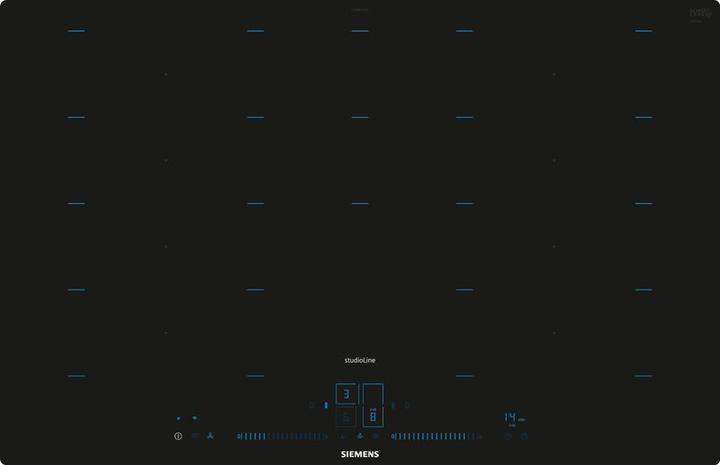 Produktbild Siemens EX808LYV5E iQ700 Induktionskochfeld 80 cm Schwarz flächenbündig (integriert) (79.20 cm, Elektrokochfeld)