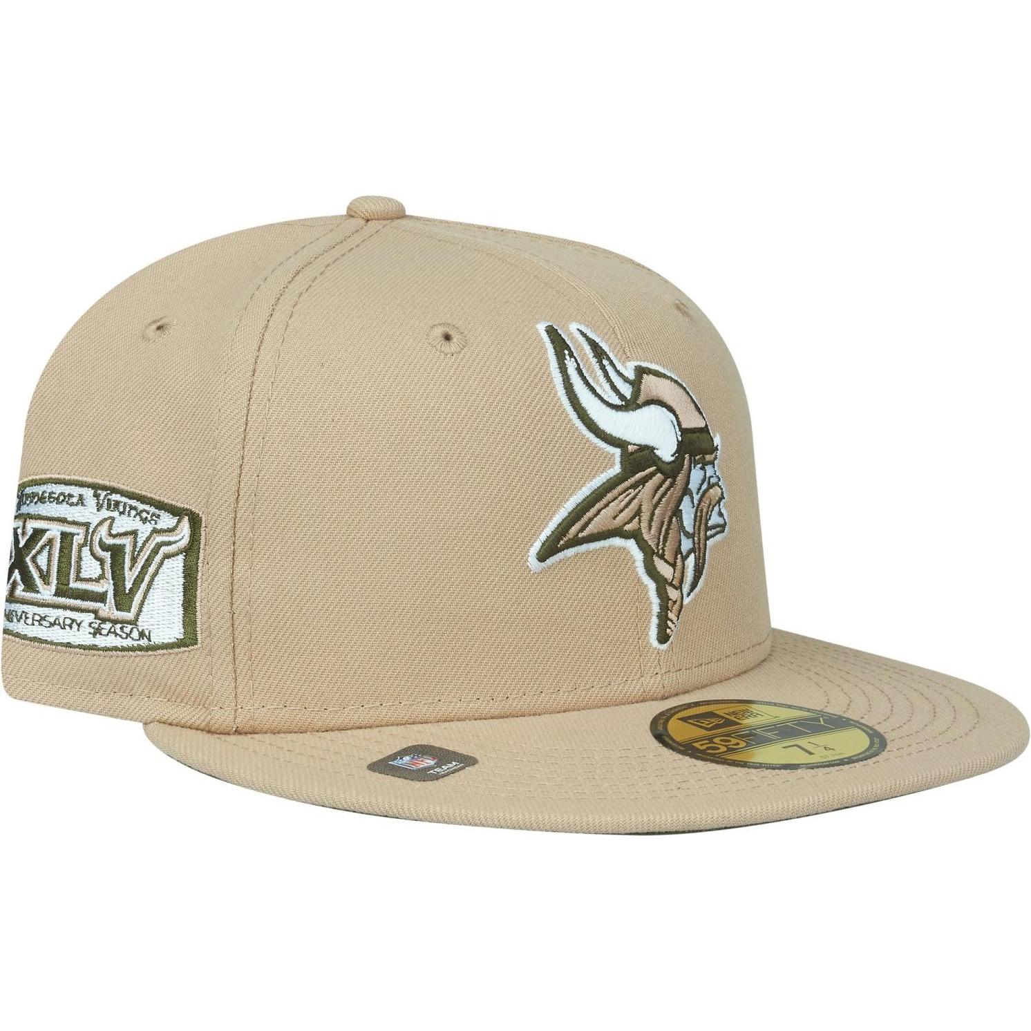 Thumbnail - New Era, Herren, Cap, 59Fifty Cap - ANNIVERSARY Minnesota Vikings - 7 3/4, Beige, (7 3/4)