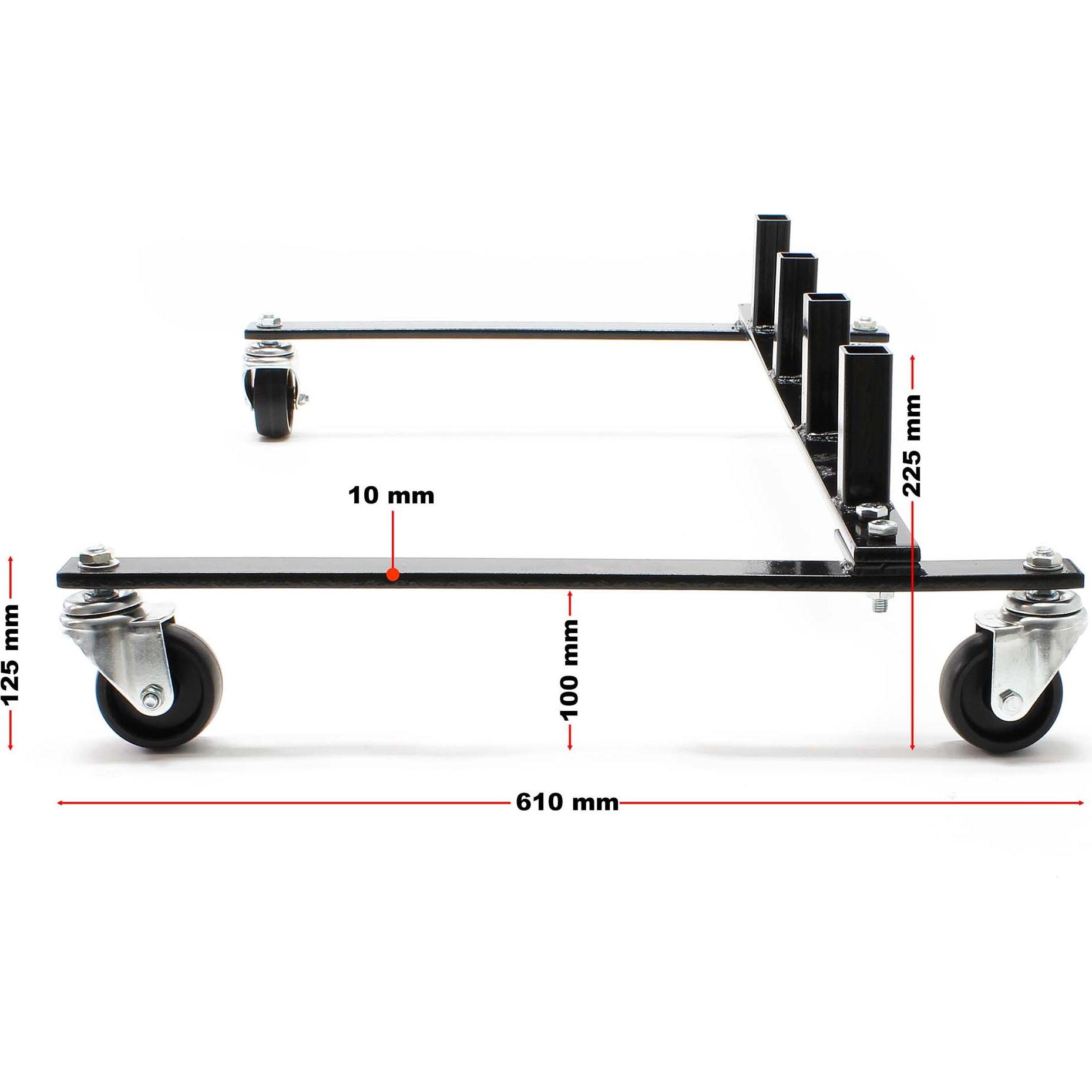 Thumbnail - Wiltec, Wagenheber, Aufbewahrung 4x PKW Rangierhilfe rollbar Rangierheber Rack