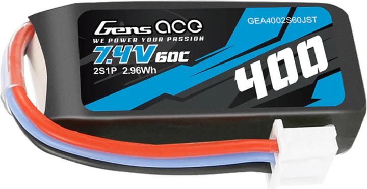 Immagine prodotto Gens Ace Batteria 400mAh 7.4V 60C 2S1P JST (7.40 V, 400 mAh)