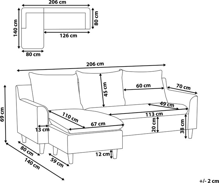 Immagine prodotto Beliani Elvenes (Divano ad angolo)