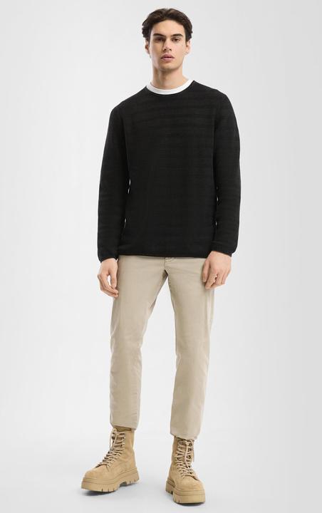 Produktbild s.Oliver Strickpullover Gewaschener Strickpullover mit Rippstruktur (S)