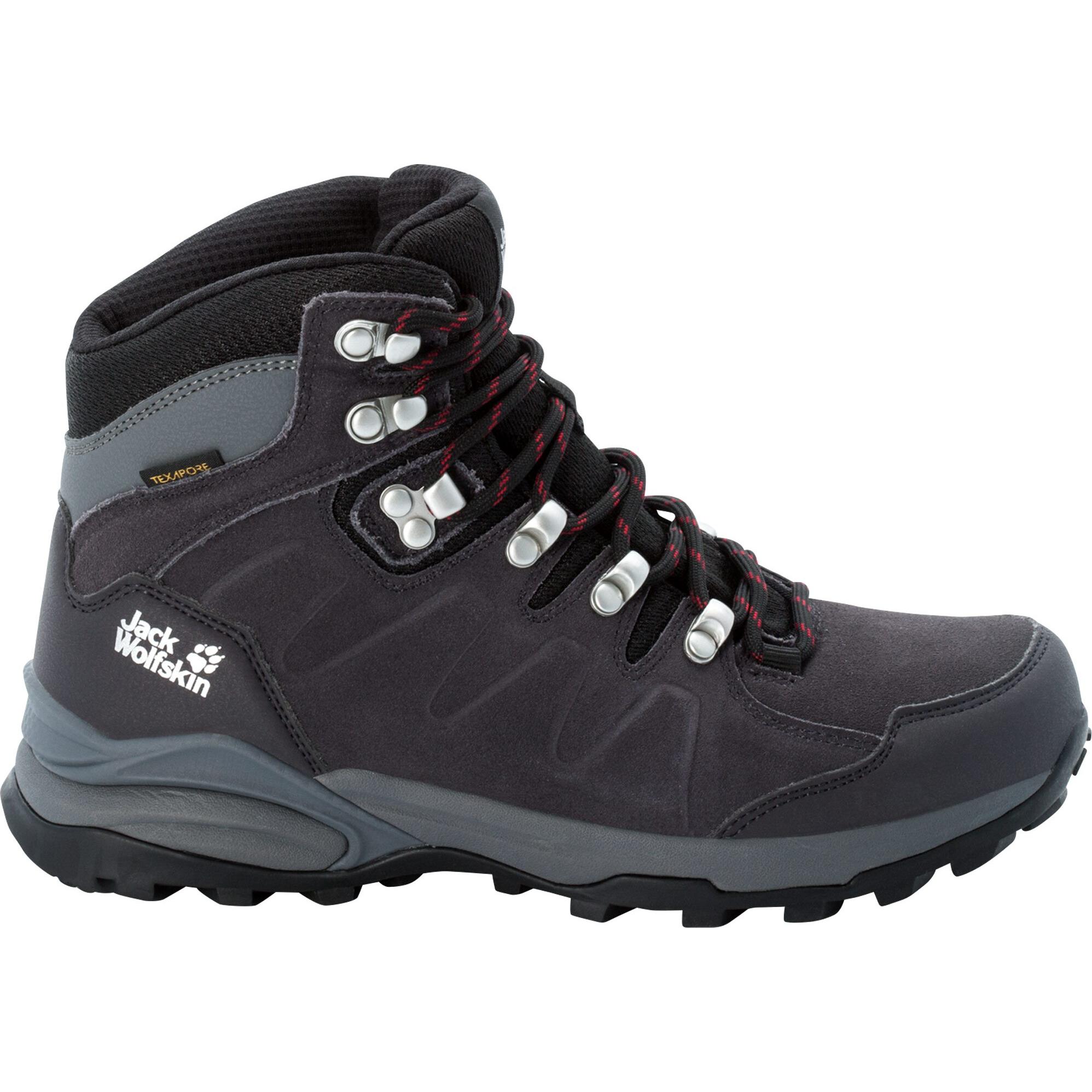 Jack Wolfskin, Damen, Wanderschuhe, Refugio Texapore Mid W (41), Grau