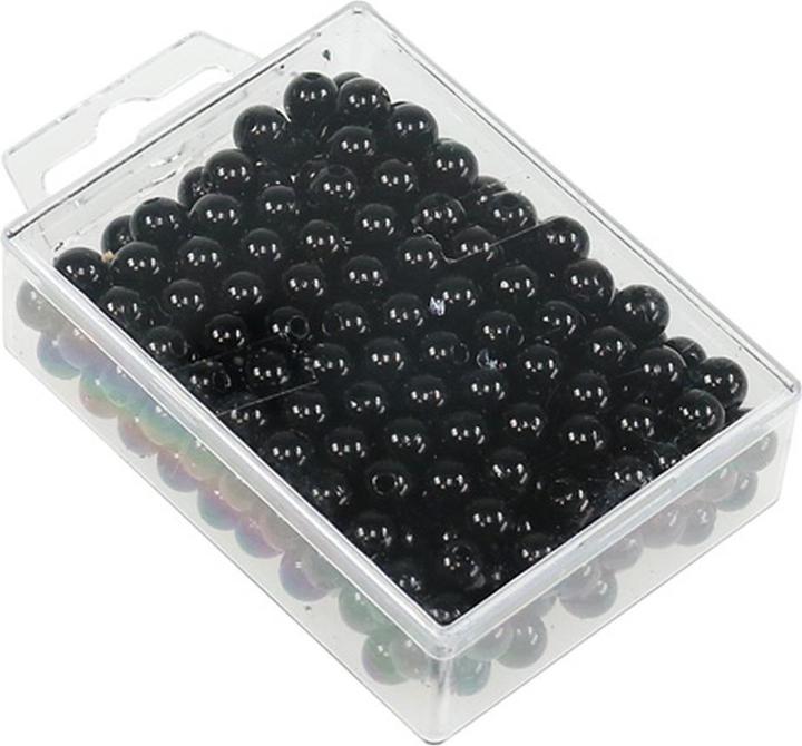 Produktbild Perlen 8mm 250 Stück schwarz