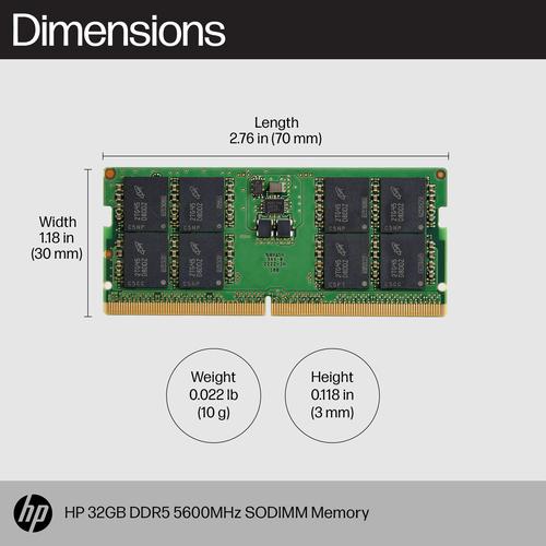 HP 32 GB (1x32 GB) DDR5 5600 SODIMM Mem 32 GB kopen bij Galaxus