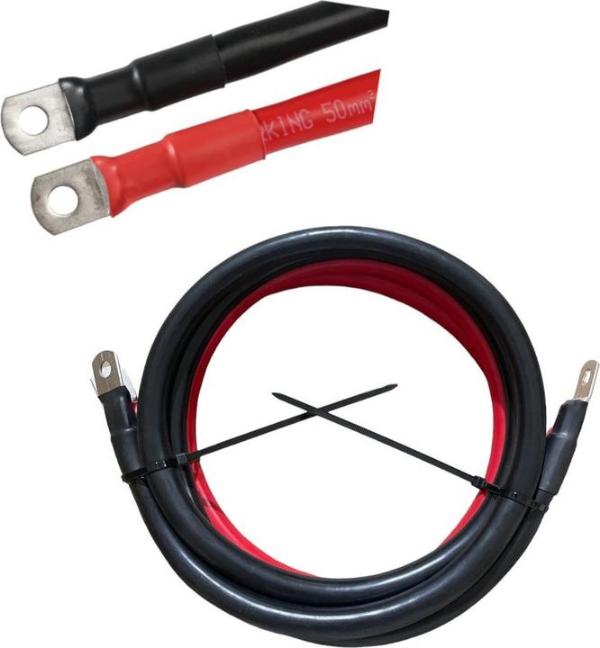 Sterling Power Kabel Set - 2x 50mm2 - 1.5m, mit M8 Kabelschuhen