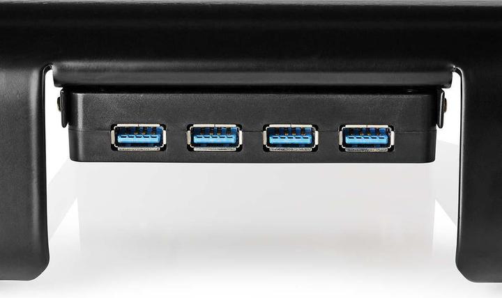 Image du produit Nedis ERGOMFSU3400BK - Ergonomický Multifunkční Stojan | Rozbočovač USB 3.0 | 4portový | Černý