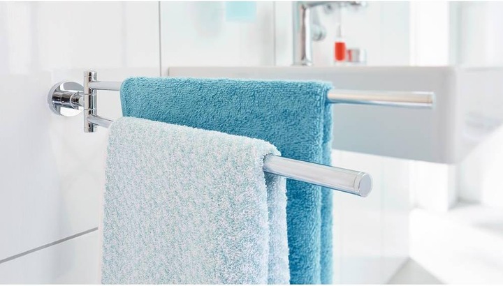 Actual product image tesa LOXX towel rail with two arms incl. adhesive solution without drilling